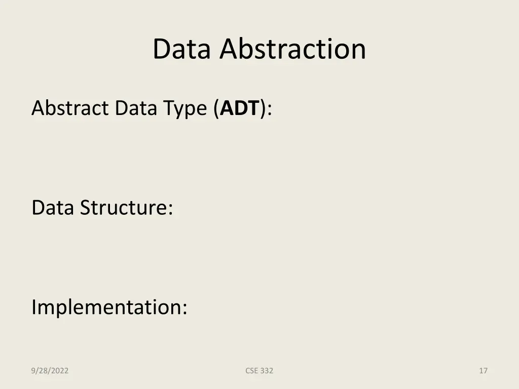 data abstraction