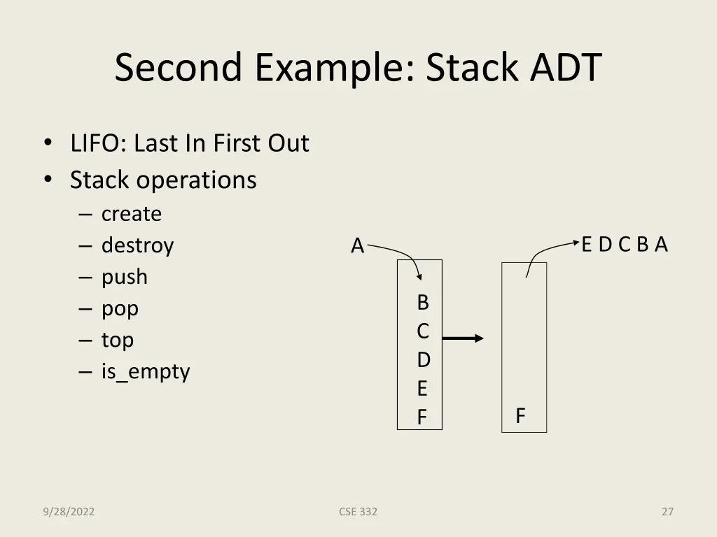 second example stack adt