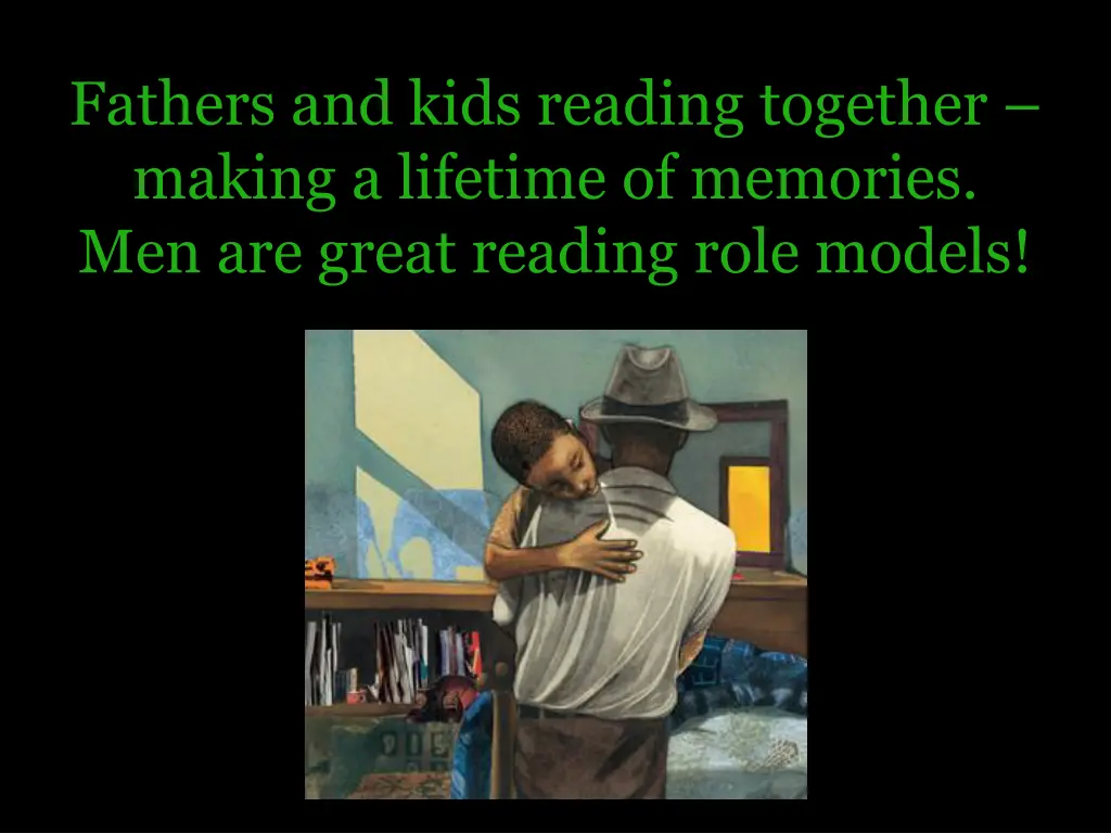 fathers and kids reading together making