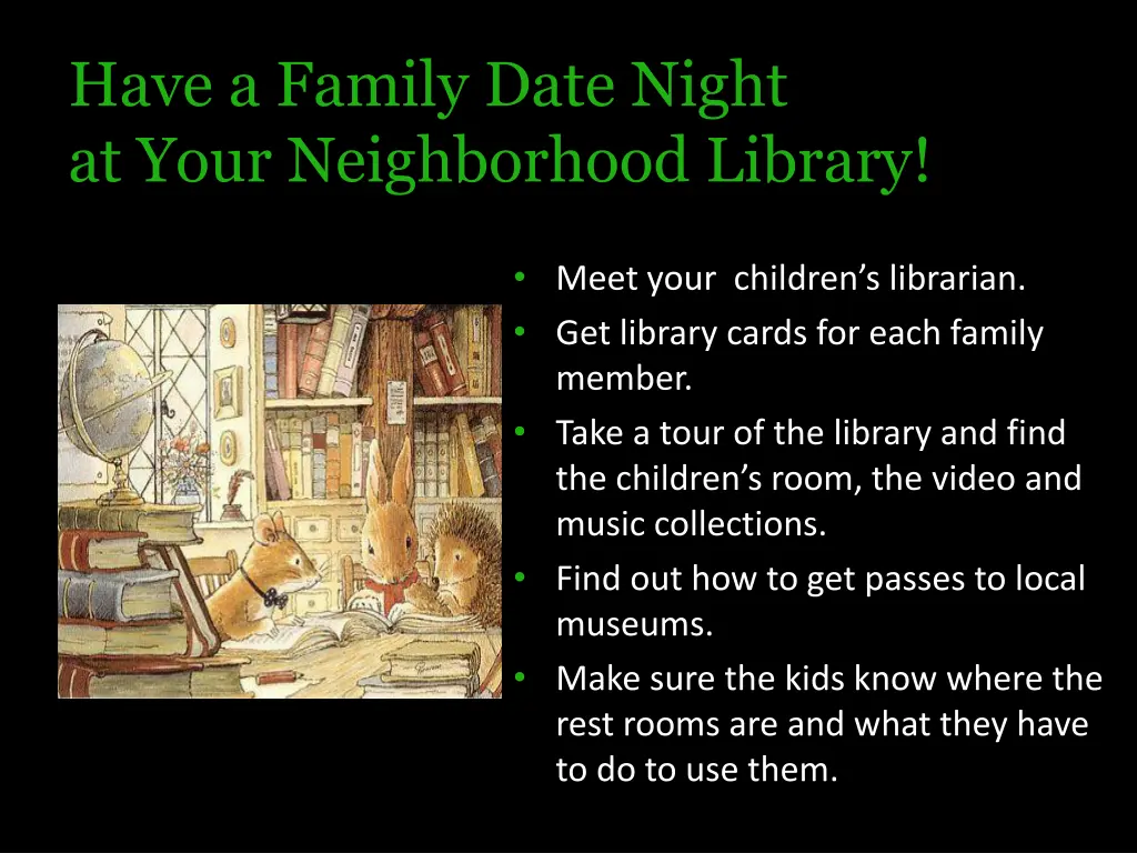 have a family date night at your neighborhood