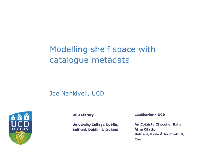 modelling shelf space with catalogue metadata