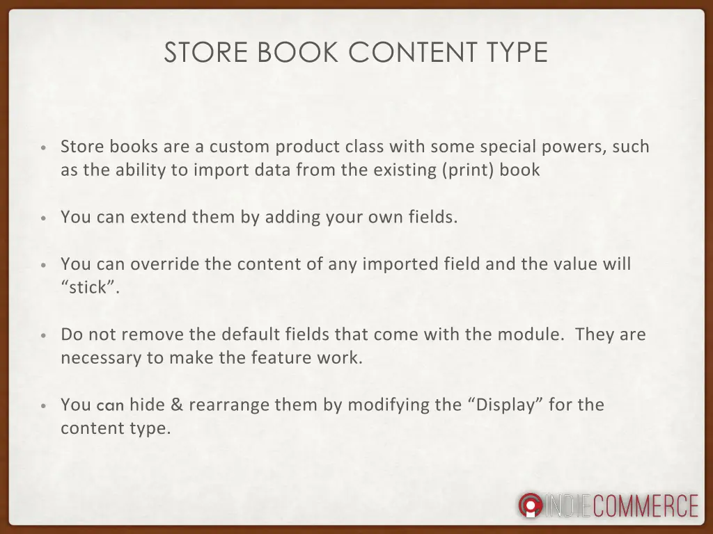 store book content type