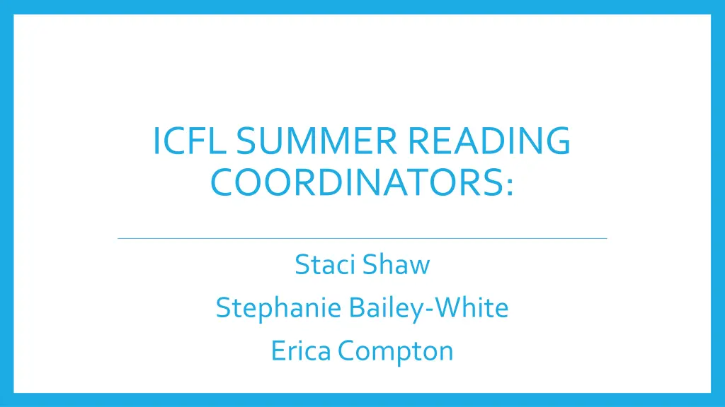 icflsummer reading coordinators