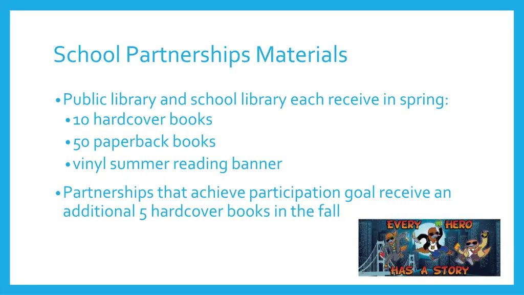 school partnerships materials