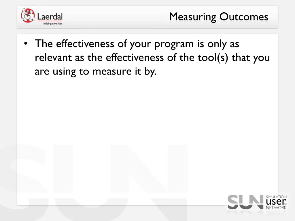 measuring outcomes