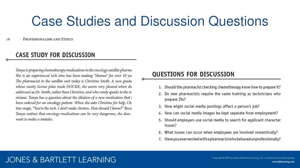 case studies and discussion questions