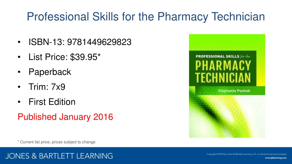 professional skills for the pharmacy technician