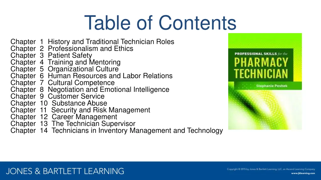 table of contents chapter 1 history