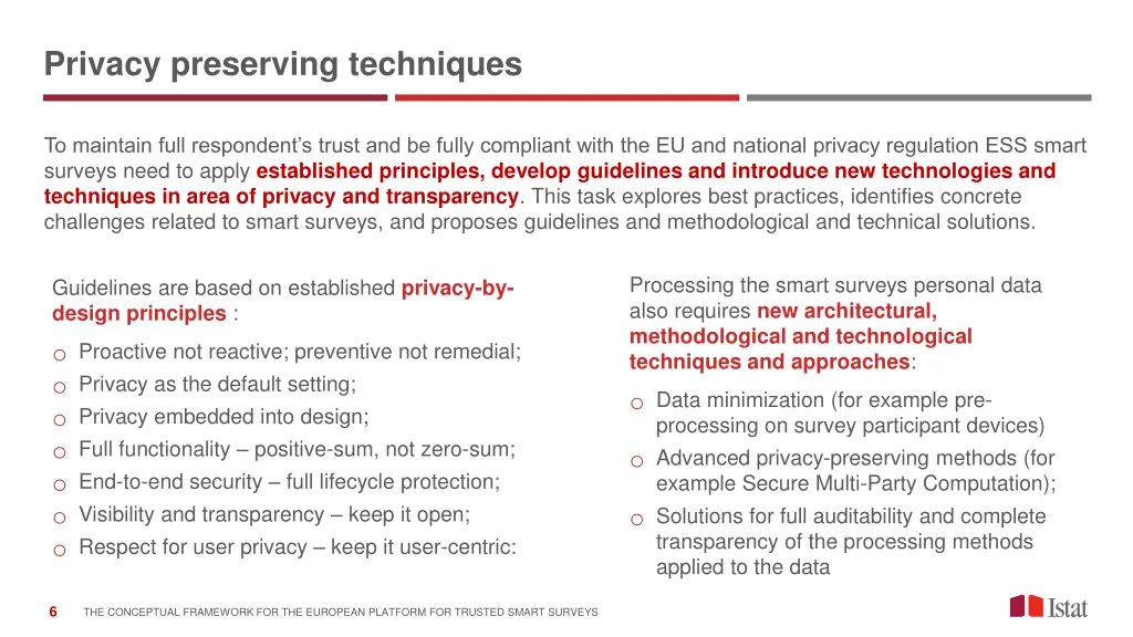 privacy preserving techniques