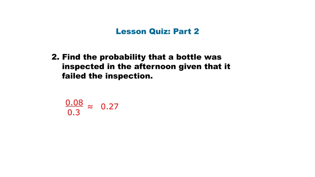 lesson quiz part 2