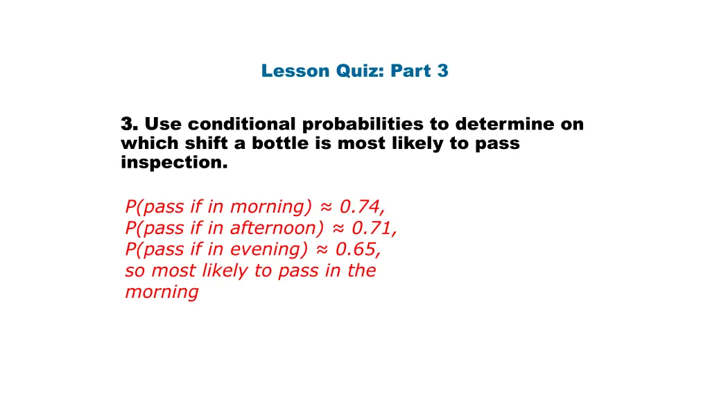 lesson quiz part 3