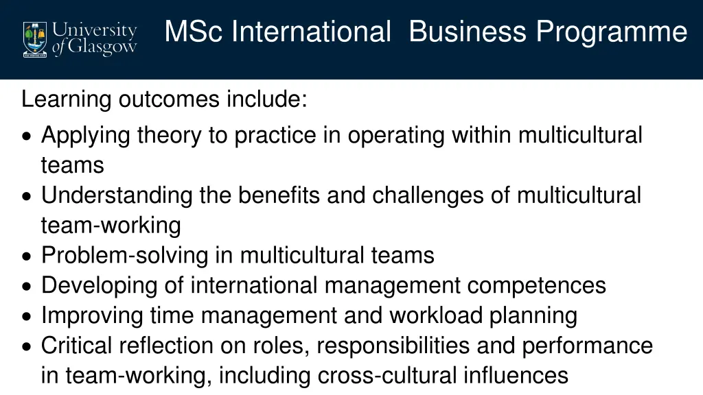 msc international business programme