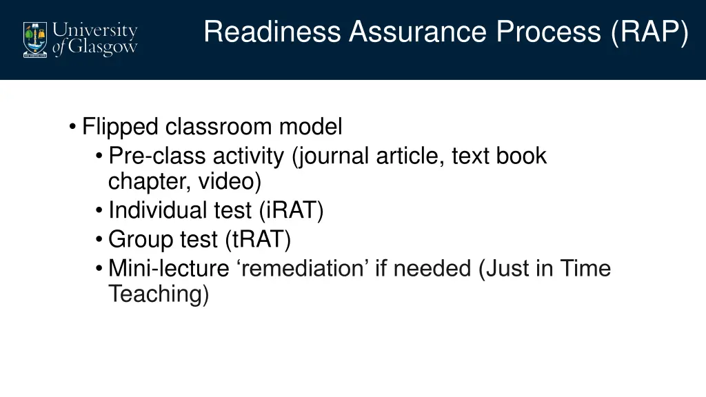 readiness assurance process rap