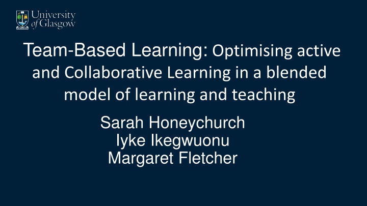 team based learning optimising active