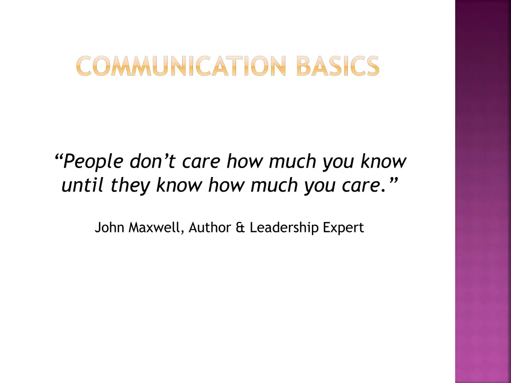 communication basics