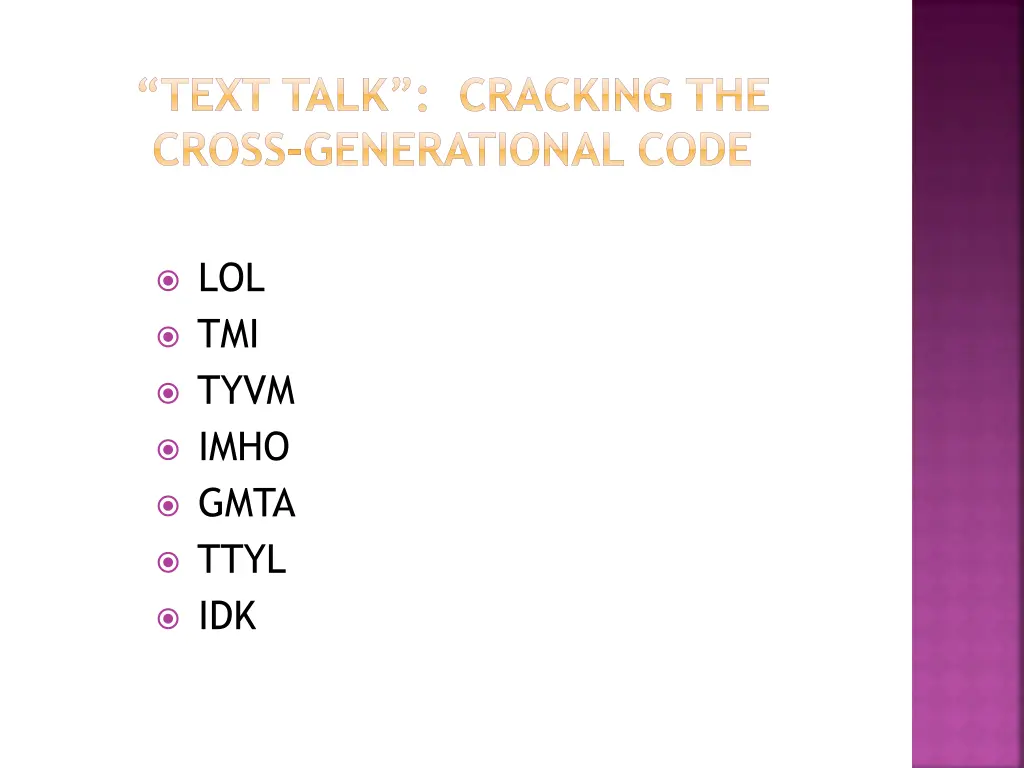 text talk cracking the cross generational code