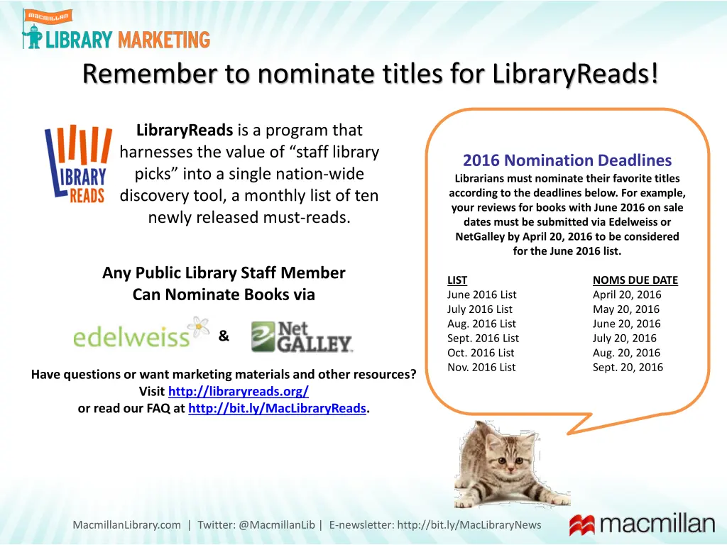 remember to nominate titles for libraryreads