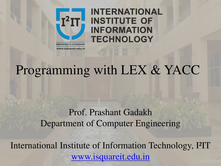 programming with lex yacc