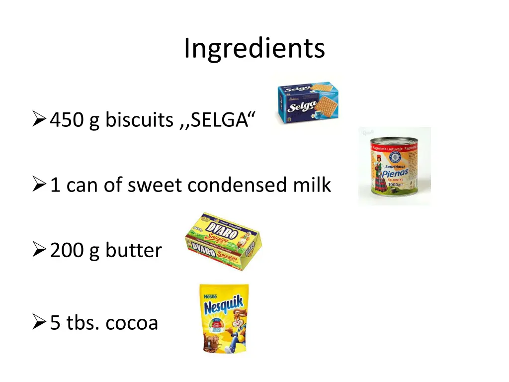 ingredients