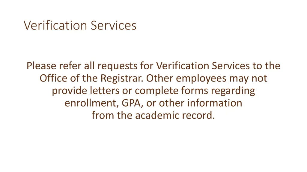 verification services