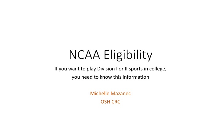 ncaa eligibility