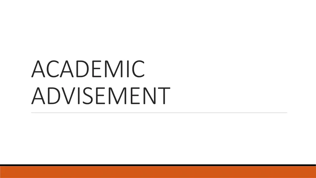 academic advisement