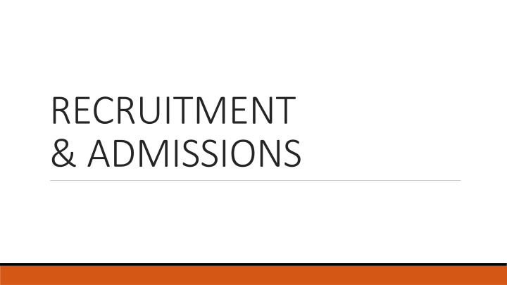 recruitment admissions