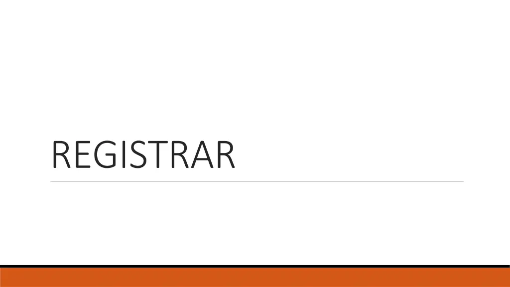 registrar