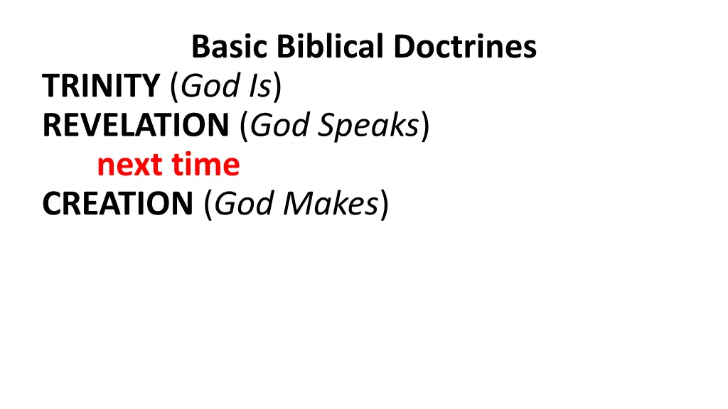 basic biblical doctrines trinity 1