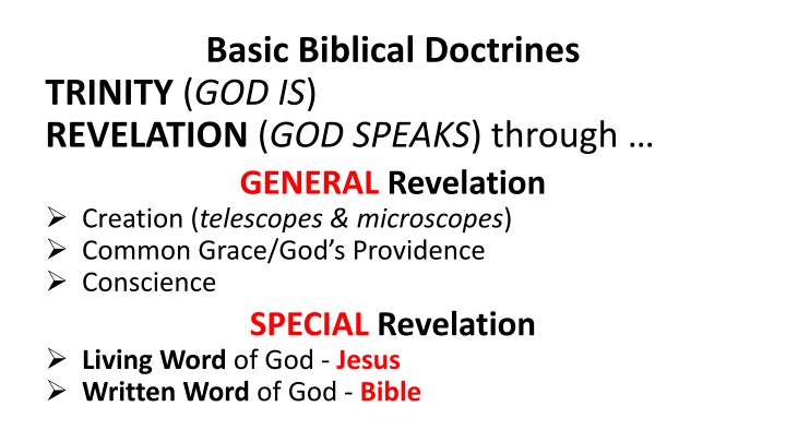 basic biblical doctrines trinity