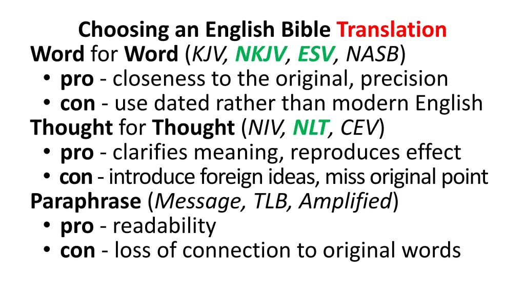 choosing an english bible translation word 1