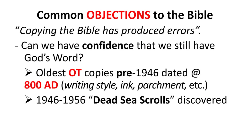 common objections to the bible copying the bible