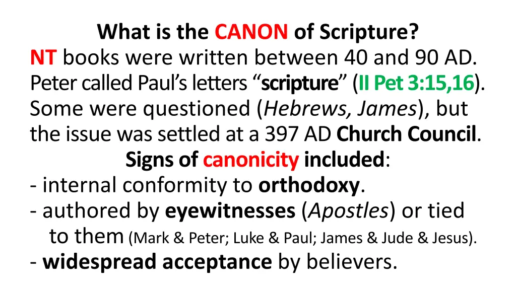 what is the canon of scripture nt books were