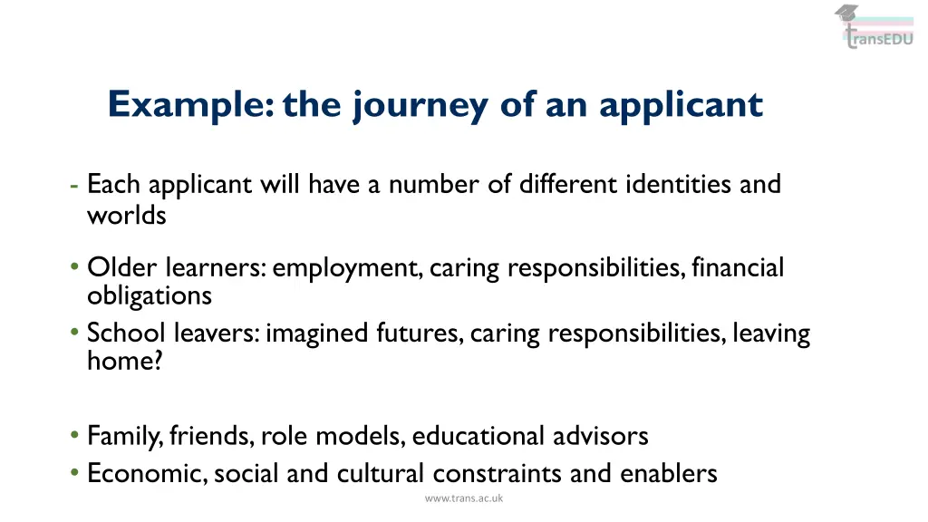 example the journey of an applicant 1