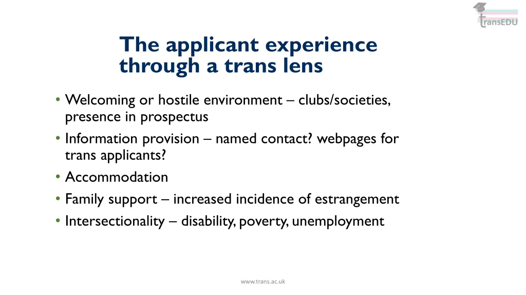 the applicant experience through a trans lens 1