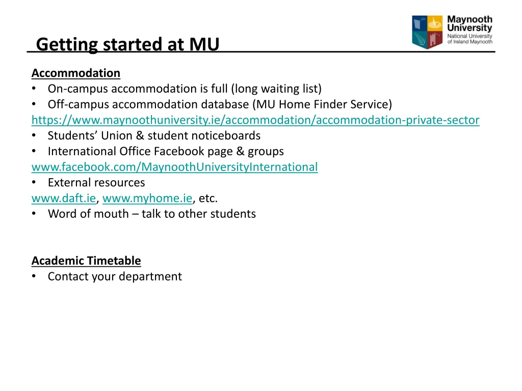 getting started at mu