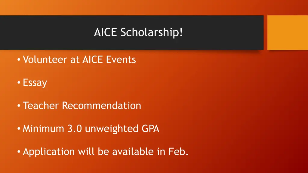 aice scholarship