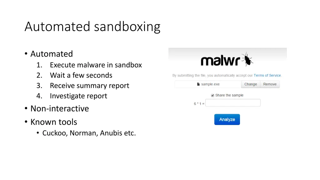 automated sandboxing