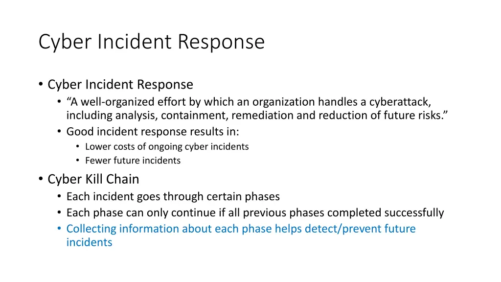 cyber incident response