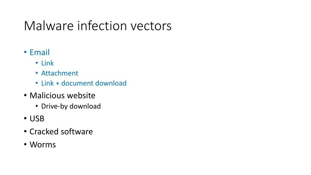 malware infection vectors