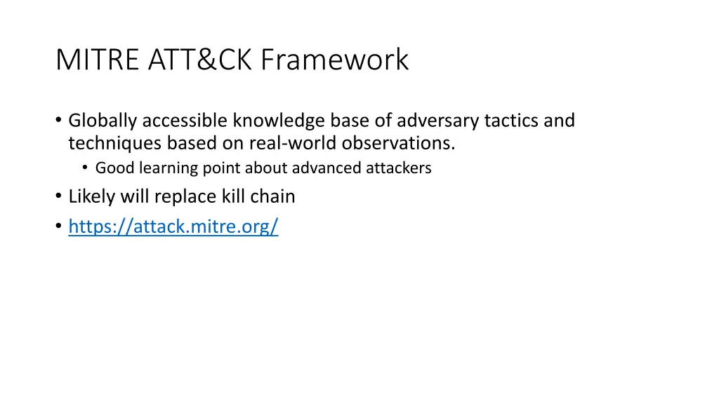 mitre att ck framework