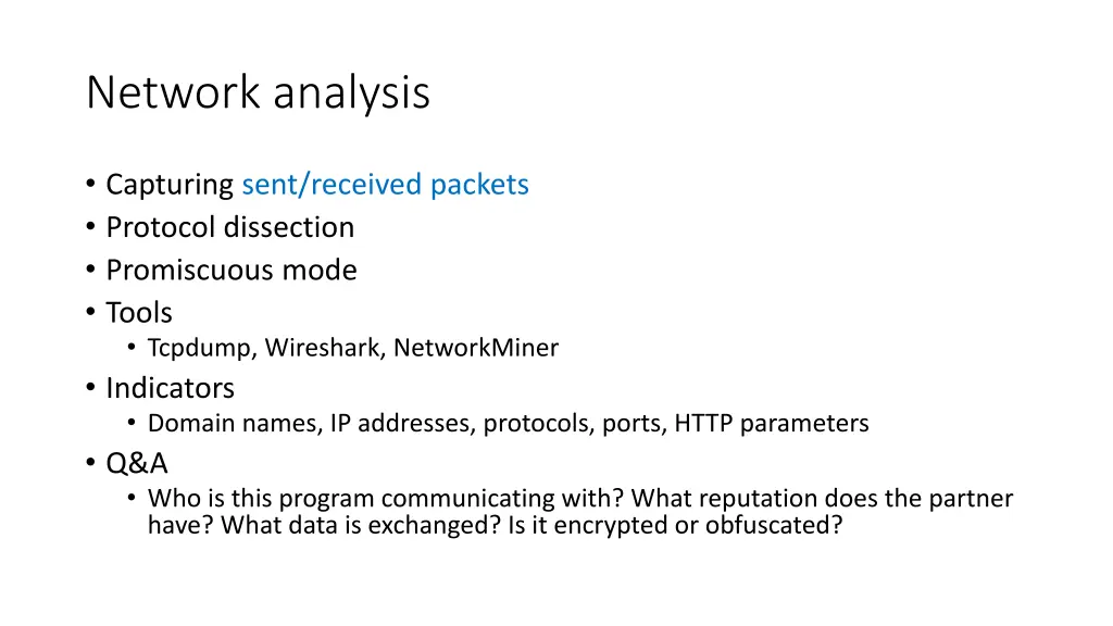 network analysis