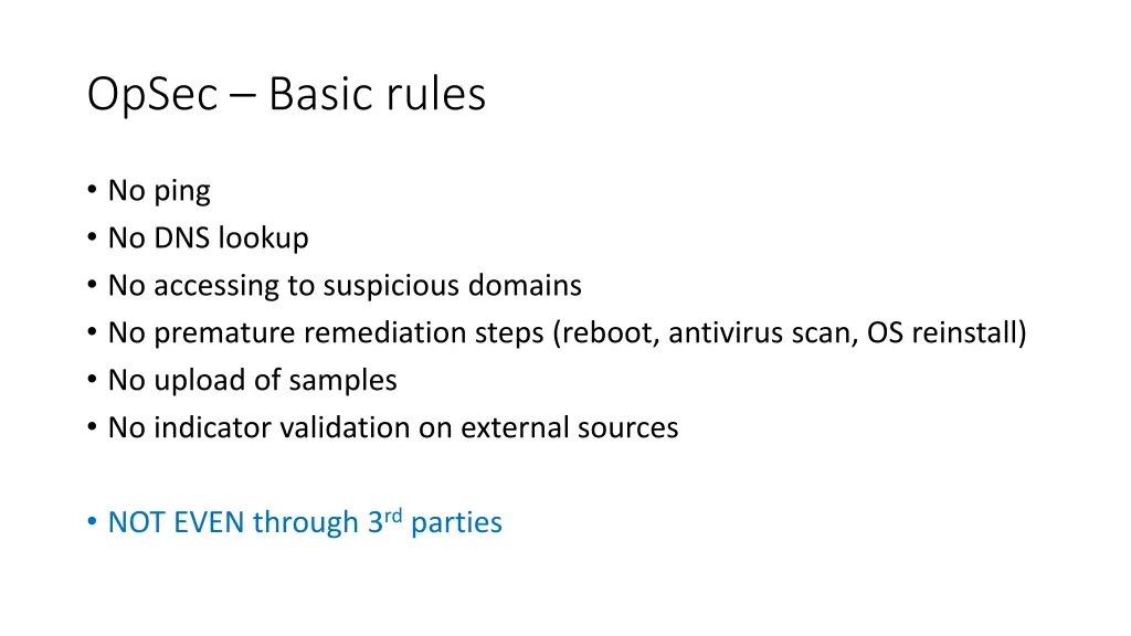 opsec basic rules