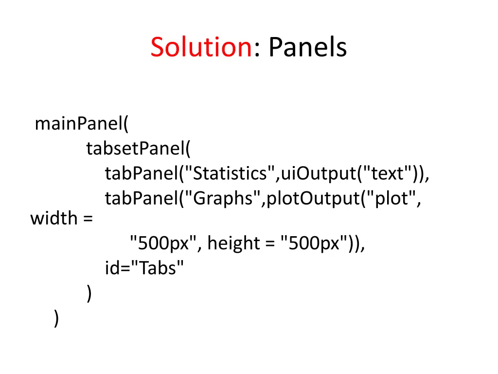 solution panels