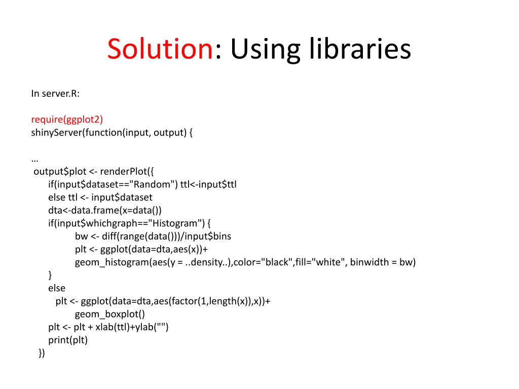 solution using libraries