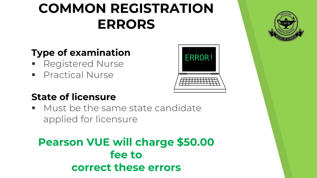 common registration errors