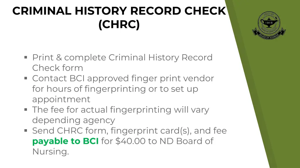 criminal history record check chrc