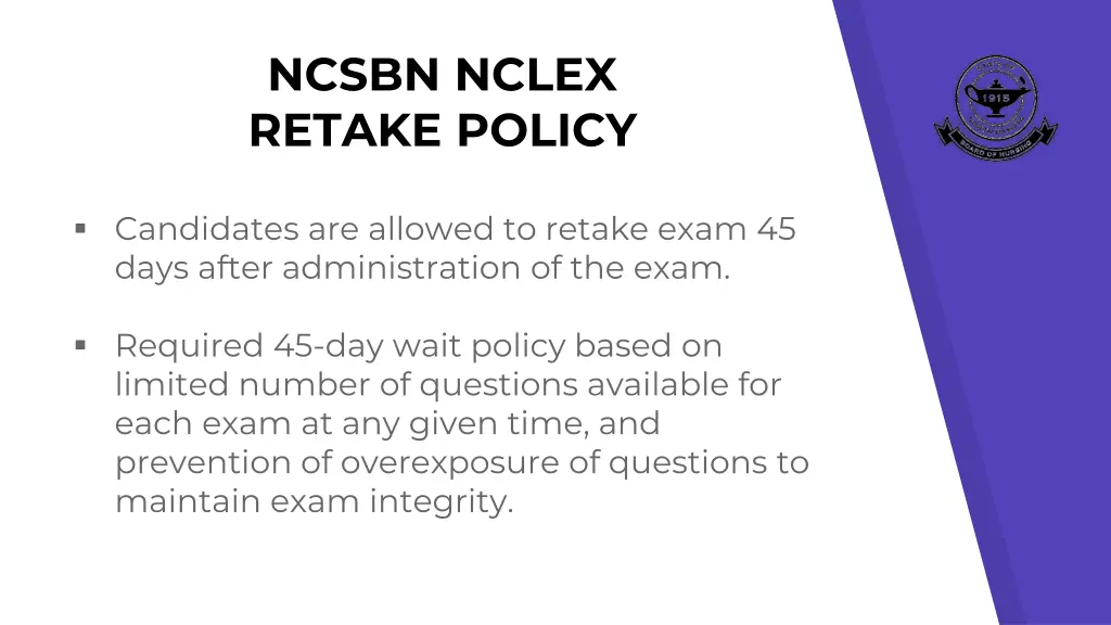 ncsbn nclex retake policy