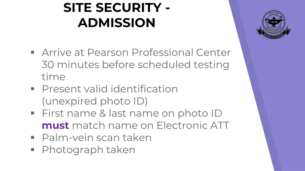 site security admission