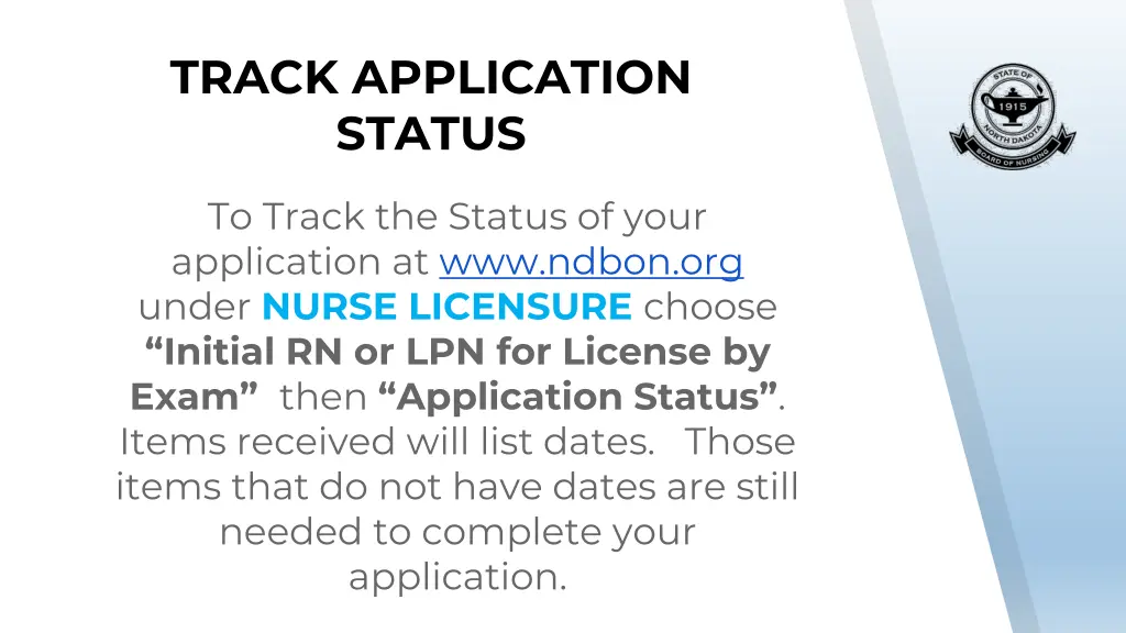 track application status